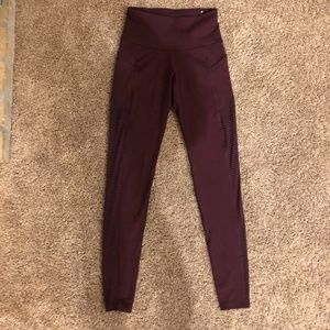 Old Navy Purple Leggings w/ Mesh | sz XS | pockets